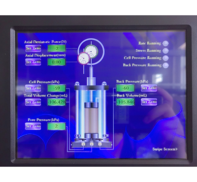 Aparato de prueba triaxial controlado por deformación con pantalla táctil TSZ-1A/3A/6A