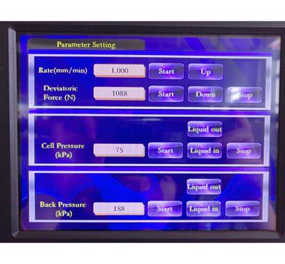 Aparato de prueba triaxial controlado por deformación con pantalla táctil TSZ-1A/3A/6A